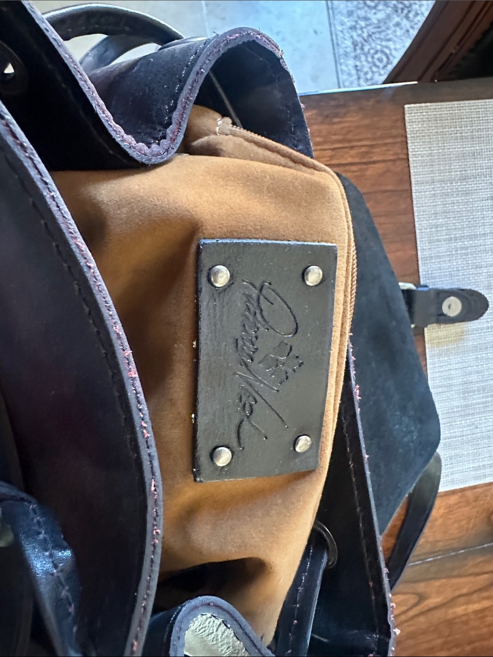 Patricia Nash Dark Brown Leather Backpack - Picture 2 of 4